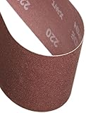 Norton 07660705287 Portable Abrasive Belt, Cotton Fiber Backing, Aluminum Oxide, 21 Length x 3 Width
