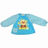 (バンダイ)BANDAI アンパンマン スモック 袖ギンガムチェック ブルー 100