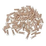 天然木製Clothe写真用紙ペグ洗濯ばさみクラフトMini 100個 30*4mm ULTNICE