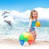LanLan 1pcs 20 cm rainbow-color Inflatable Beach Ball Kid 's Water Polo For Childrenギフトおもちゃ