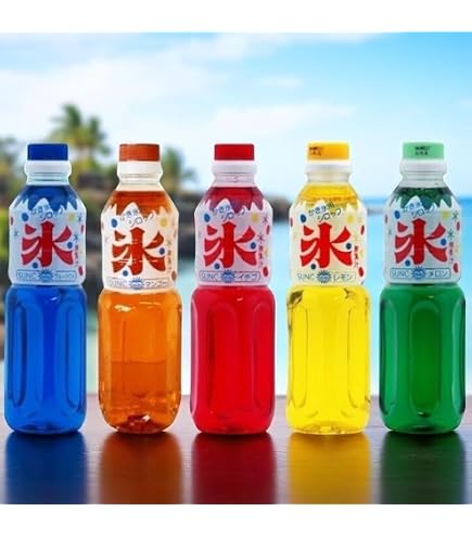 Amazon.co.jp: MEIDI-YA Shaved Ice Syrup, Melon, Blue, Strawberry