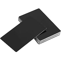 Amazon | 304ステンレススチールメタル名刺30枚。ブランクスチール