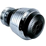 Niagara Conservation rn3115p-bc 1.5 GPM Swivelデュアルスプレーキッチン節水エアレーター、標準、クローム/ブラック