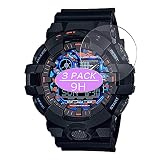 3枚 VacFun ガラスフィルム ， CASIO カシオ G-SHOCK GA-700 GA700 シリーズ 向けの 強化ガラス フィルム 保護フィルム 保護ガラス ガラス スマートウォッチ と互換性のある 液晶保護フィルム 腕時計