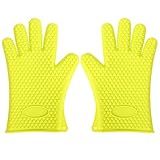 [TKOOFN]電子レンジ用　耐熱グローブ　シリコン　耐熱手袋　左右一組セット(ライトグリーン)