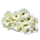 haibei ガーベラ 造花 菊花 インテリア 結婚式用 (花のみ)10枚入り