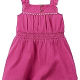 カーターズ Carter's ワンピース ノースリーブ フリル袖 綿100% オムツカバー付き Crinkle Gauze Dress 6M (61-67cm)