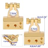 2PCS ゴールド2 4 8 ゲージAWG ポジティブ＆ネガティブ 12V カーバッテリー 端子 クランプコネクタ カバー付き