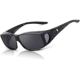 IGnaef Fit Over Glasses Sunglasses for Men Women Polarized Wrap Around Sunglasses to Wear Over Glasses with UV Protection