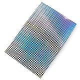 ノーマル(シルバー)/ボックス柄 1枚 約A4サイズ 約20cm×約30cm ホログラムステッカー ホログラムシール カッティング用シート カッティングシール カッティングステッカー 光沢 ステッカーシート