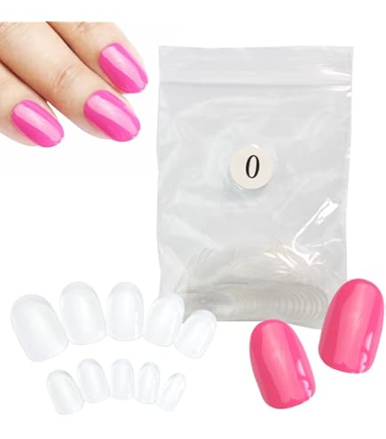 Amazon | ネイルチップ クリア サイズ別販売【 レギュラーオーバル 2番