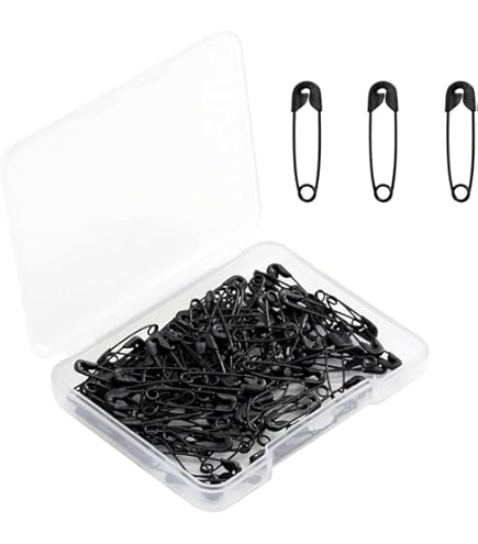 Amazon | 安全ピン 手芸用 バネなし2本 ばね付き22本 27ミリ