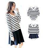 SAM&co (サムアンドコー) 授乳服&ベビーウェアセット ペアルック お揃い 授乳口付き ワンピース チュニック (男児セット)