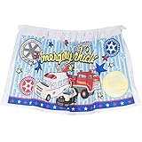 ボーイズキッズ水着[Pianissimo(ピアニッシモ)]働く車柄ラップタオル|巻きタオル|男の子|男児|子供用|プール|水泳 60x115cm サックス