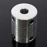 Sndy 6.35 x 8mm CNC モーター顎シャフトカプラー 6.35 8 mm フレキシブルカップリング # 04