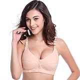 【妊婦専用】　授乳ブラジャー　マタニティ 授乳 兼用ブラ　ハーフトップ　綿　ノンワイヤ　前ボタン開閉　ストラップ調節が可能　4色展開　マタニティウェア インナー下着