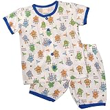 ボーイズキッズパジャマ[enfant pur]男の子ロボット柄半袖パジャマ|ルームウェア|ルームウエア|寝間着 100cm ホワイト