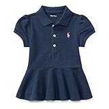 POLO RALPH LAUREN (ポロラルフローレン) コットンメッシュポロシャツ ベビー 女の子 インディゴブルー 80cm (12ヶ月) [並行輸入品]