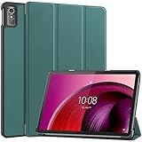 For Lenovo TAB7 / Lenovo Tab M10 5G / Lenovo Tab M10a 5G ケース 【larfbulroc】軽量 薄型 PU レザー スマート カバー 耐衝撃 傷防止 ハード 背面 ケース 三つ折り スタンド オートスリープ ウェイクアップ 機能 Lenovo TAB7 10.6インチ / Tab M10 5G / Tab M10a 5G 対応 (濃い緑)