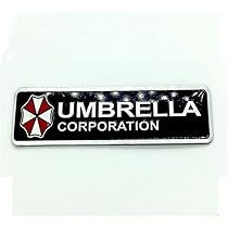 6-Piece Resident Evil Umbrella Corporation Car Emblem Badge Set - Decal Stickers