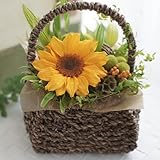 プリザーブドフラワー ギフト ひまわりバスケット