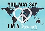 Nursery装飾、You May Say I ' m a dreamerマップで印刷、ジョン・レノン、Imagine Song印刷、You May Say I ' m a dreamer壁サイン、子