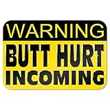 警告バットは、着信ハート - Butthurt 9" x 6" 私にtal 符号