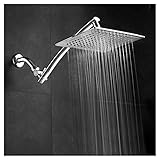 Razorメガサイズ9-inchクロム面Rainfallシャワーwith 15インチ拡張子アーム(正方形)