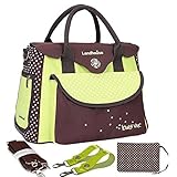 LANDUO 4colors3セット　ハンドバッグ　斜め掛け　マザーズバッグ　ベビーカーバッグ　高収納 (green)
