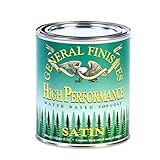 General Finishes QTHS High Performance Water Based Topcoat, 1 quart, Satin [並行輸入品]