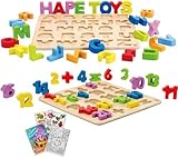 Hape ハペ E1502/1504 Chunky Alphabet and Number Puzzles with Coloring Book [並行輸入品]