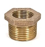 Everflow Supplies BRBU0343-NL 3/4 X 1/2-Inch Brass Hex Bushing, Lead Free by Everflow Supplies