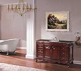 56 " Single Sink Vanity with Balticブラウン大理石トップ