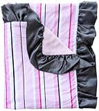 Caden Lane Luxe Collection Pinstripe Ruffle Blanket, Girl by Caden Lane