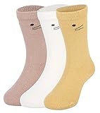 EOZY ハイソックス 赤ちゃん ソックス 靴下 ベビー あったか 男女兼用 秋冬 子供 柔らかい 新生児 誕生日祝い 出産祝い 3足セット 可愛いプリント XS B