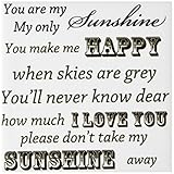 CT _ 79151 PSヴィンテージ – You Are My sunshine- WordウィンドーウォールアートヴィンテージSong – タイル 4-Inch-Ceramic ct_79151_