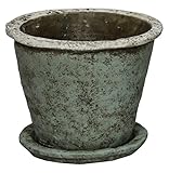 田中陶器 プランター セメントプランター ライトブルー 皿付き CEM30LBL