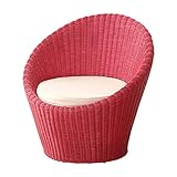 天然ラタンチェア【シェリル-CHERYL-】（ウィッカーチェア　ラタン）ピンク