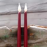 LED Taper 11 Inch Candles Burgundy set of 2(Pack of 1) [並行輸入品]