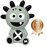 The Mibblers Baby Infant Toddler Rubber Teething Toy Monster Baby Teether Grey [並行輸入品]