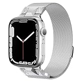 ANYOI 対応 コンパチブル Apple Watch バンド ステンレス マグネット 49mm/46mm/45mm/44mm/42mm アップルウォッチ バンド ステンレス製 ビジネス 高級ベルト 対応 Apple Watch 10/9/8/7/SE2/SE/6/5/4/3/2/1/Ultra2/Ultra バンド アップルウォッチ10/9/8/7/SE2/SE/6/5/4/3/2/1/Ultra2/Ultra バンド 耐衝撃 男女通用(49mm/46mm/45mm/44mm/42mm,シルバー)