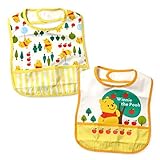 ベビー お食事エプロン DISNEY プーさん 2枚組 女児 男児 ベビー (イエロー)