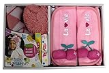 LaVie ギフトBOX 3点セット ベルトカバーチェリー&ニット帽アーガイル オモチャホルダーホワイトマルチ b028