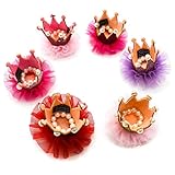 Huele 6個ベビークラウンヘアクリップティアラクラウンヘアアクセサリー