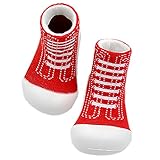 BEATON JAPAN ベビーフィート ファーストシューズ ベビーシューズ baby feet 男の子 女の子 贈り物 靴下 おまけ付き (12.5, スニーカーレッド)