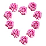 Fenteer 全11色選べ　ローズ造花　フラワーヘッド　花束作成　デコレーション　結婚式　手首花　服装飾り　10個入り　 - 赤いバラ