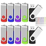 EASTBULL USBメモリ 2GB 50個セット フラッシュメモリー USB2.0 フラッシュドライブ 小型メモリースティック 360° 回転式 10色 まとめ買い(2GB, 50個セット10色)ストラップが付いてない