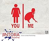 JINTORA ステッカー/カーステッカー - You vs. Me - female comparison - あなた対 私 - 女性の比較 - 100x90mm - JDM/Die cut - 車