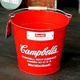 campbell's　キャンベル スチールバケツ (レッド)