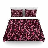 KESS InHouse Stephanie Vaeth "Ballet" Pink Kids Featherweight Duvet Cover, 68" x 86" [並行輸入品]
